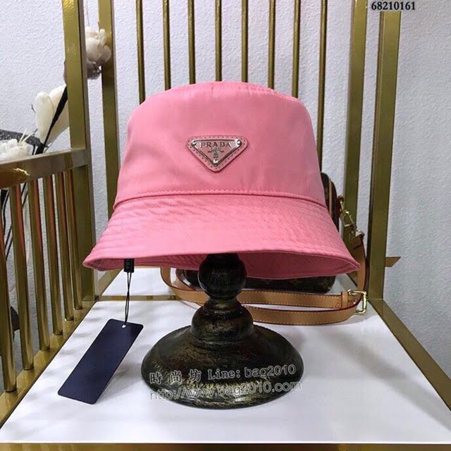 Prada男女同款帽子 普拉達經典暗黑錦綸漁夫帽遮陽帽  mm1063